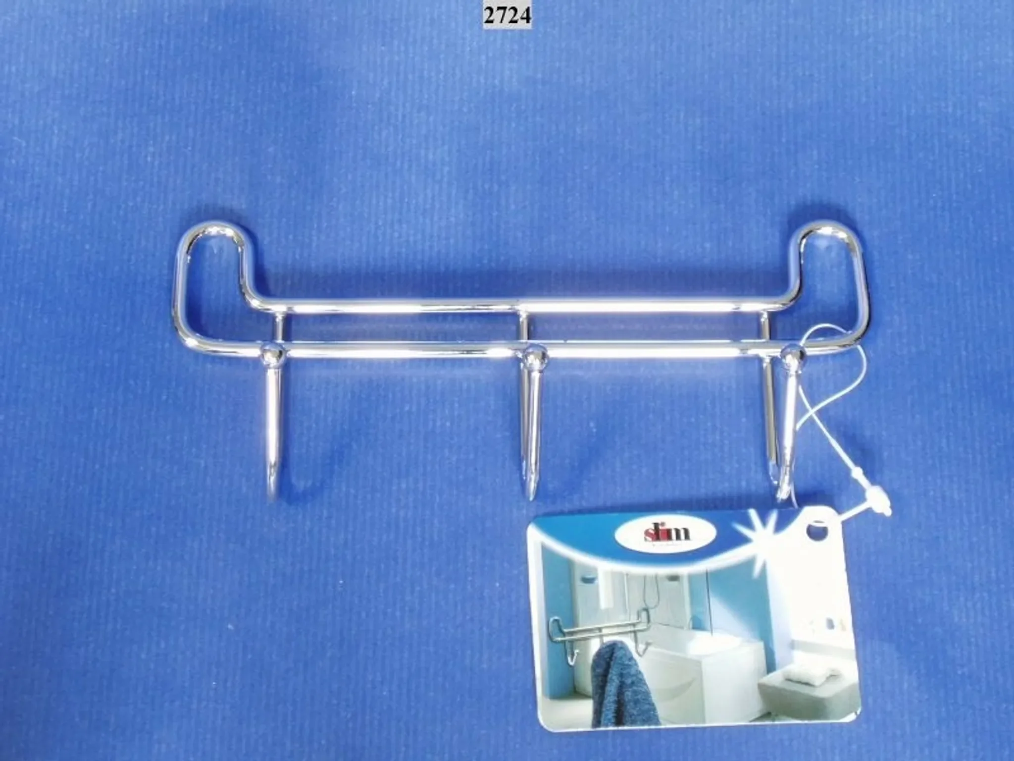 Handtuchhaken mit 3 Haken – Chrom, 16 cm